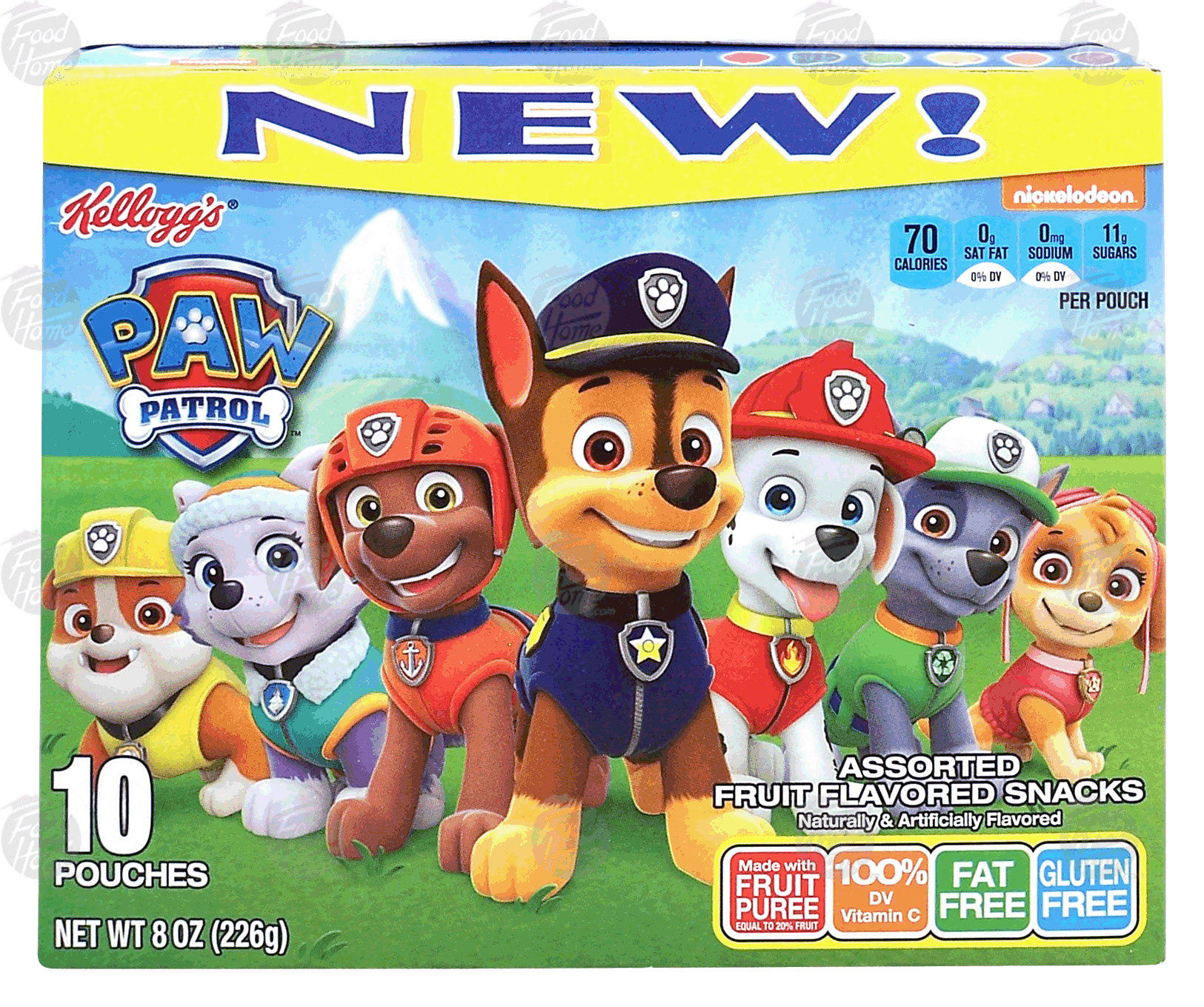 Kellogg's Paw Patrol assorted fruit flavored snacks, 10-pouches Full-Size Picture